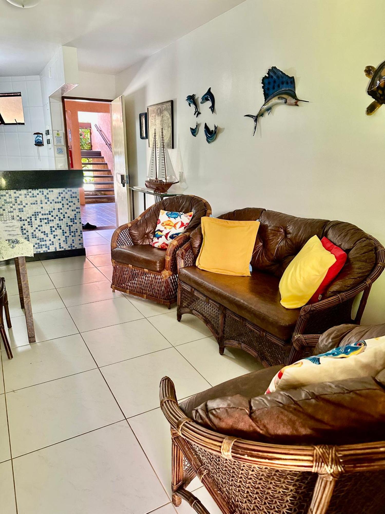 Flat Guarajuba 4 Quartos Terreo A Beira Mar - Pe Na Areia - Governanca Com Arrumadeira E Wi Fi Inclusos Camassari Exteriör bild