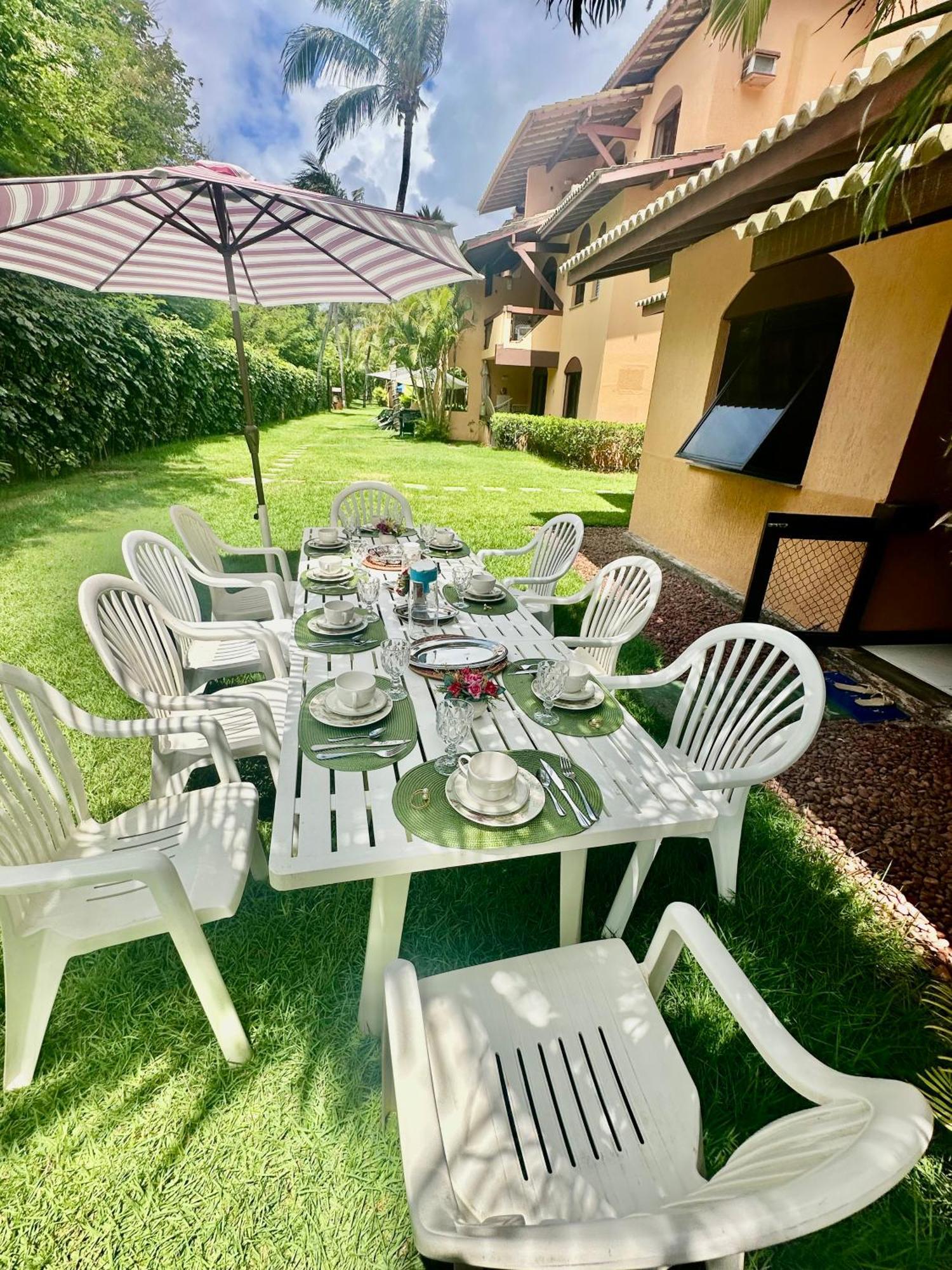 Flat Guarajuba 4 Quartos Terreo A Beira Mar - Pe Na Areia - Governanca Com Arrumadeira E Wi Fi Inclusos Camassari Exteriör bild